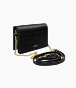 Porto Mini Black/Brown/Pink Crossbody Bag for Women | Croc-Embossed Vegan Leather