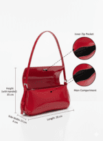 Scarlet Luxe Vegan Leather Handbag for Women - Image 9