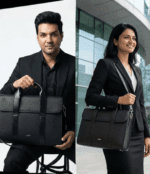 Unisex Premium Vegan Leather Structured Office Tote - Image 7